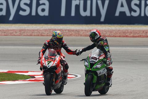 Rea wins, Biaggi podiums in first race thriller