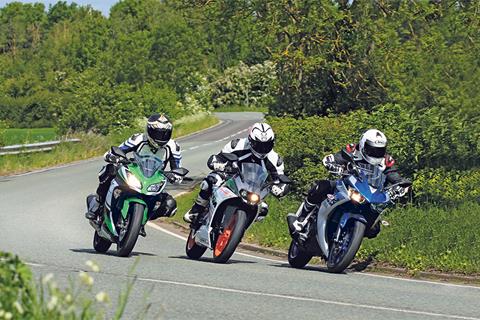 A2 licence sportsbike group test