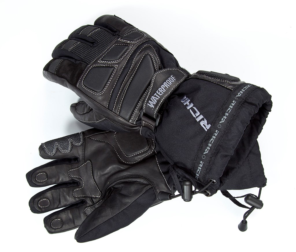richa carbon winter waterproof leather gloves