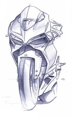 ducati panigale v4 drawing