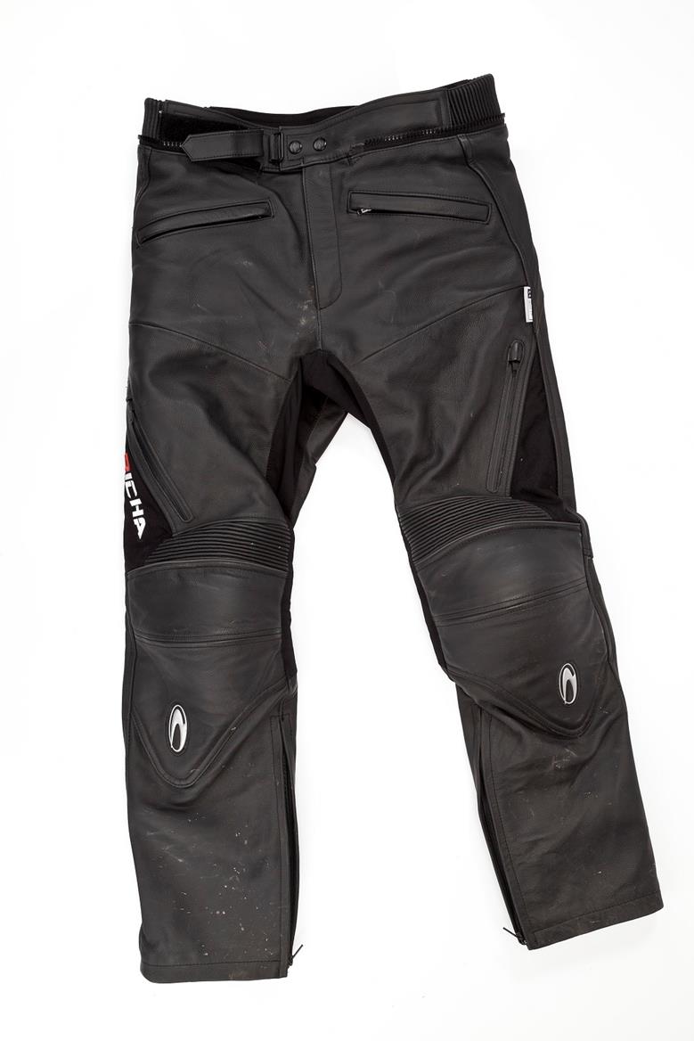 RICHA TG1 LEATHER JEANS TROUSERS TOURING BLACK KNEE /& HIP ARMOUR WATERPROOF