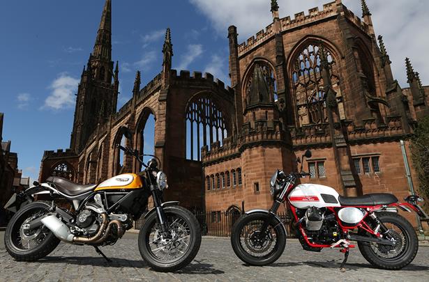 Ducati Scrambler Vs Moto Guzzi V7 Stornello Gallery Mcn