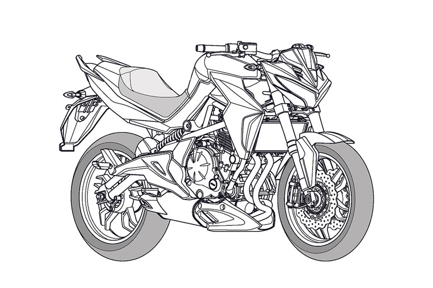 Раскраска мотоцикл Yamaha r1