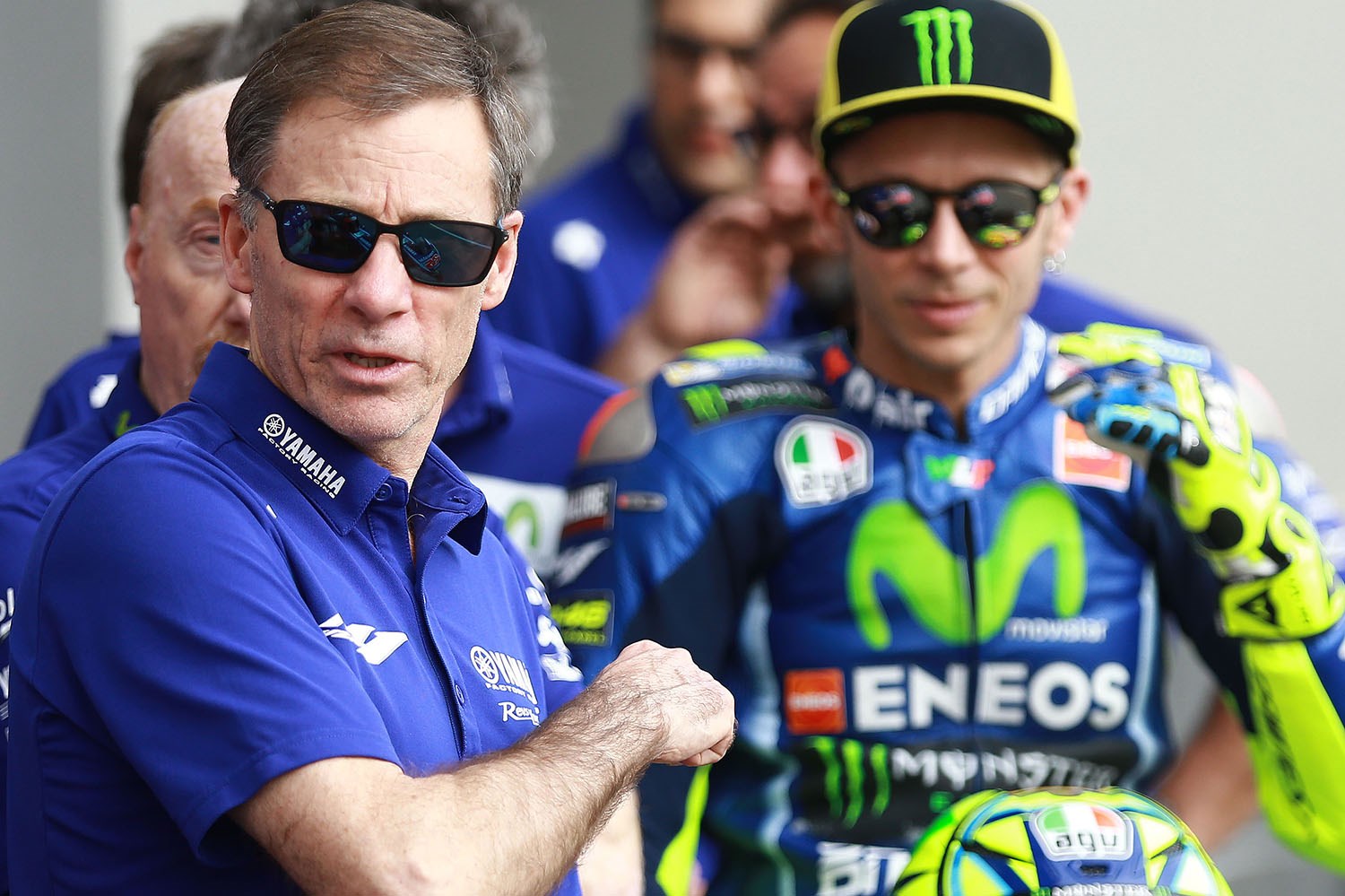 Lin Jarvis, managing director Yamaha Motor Racing dan Valentino Rossi