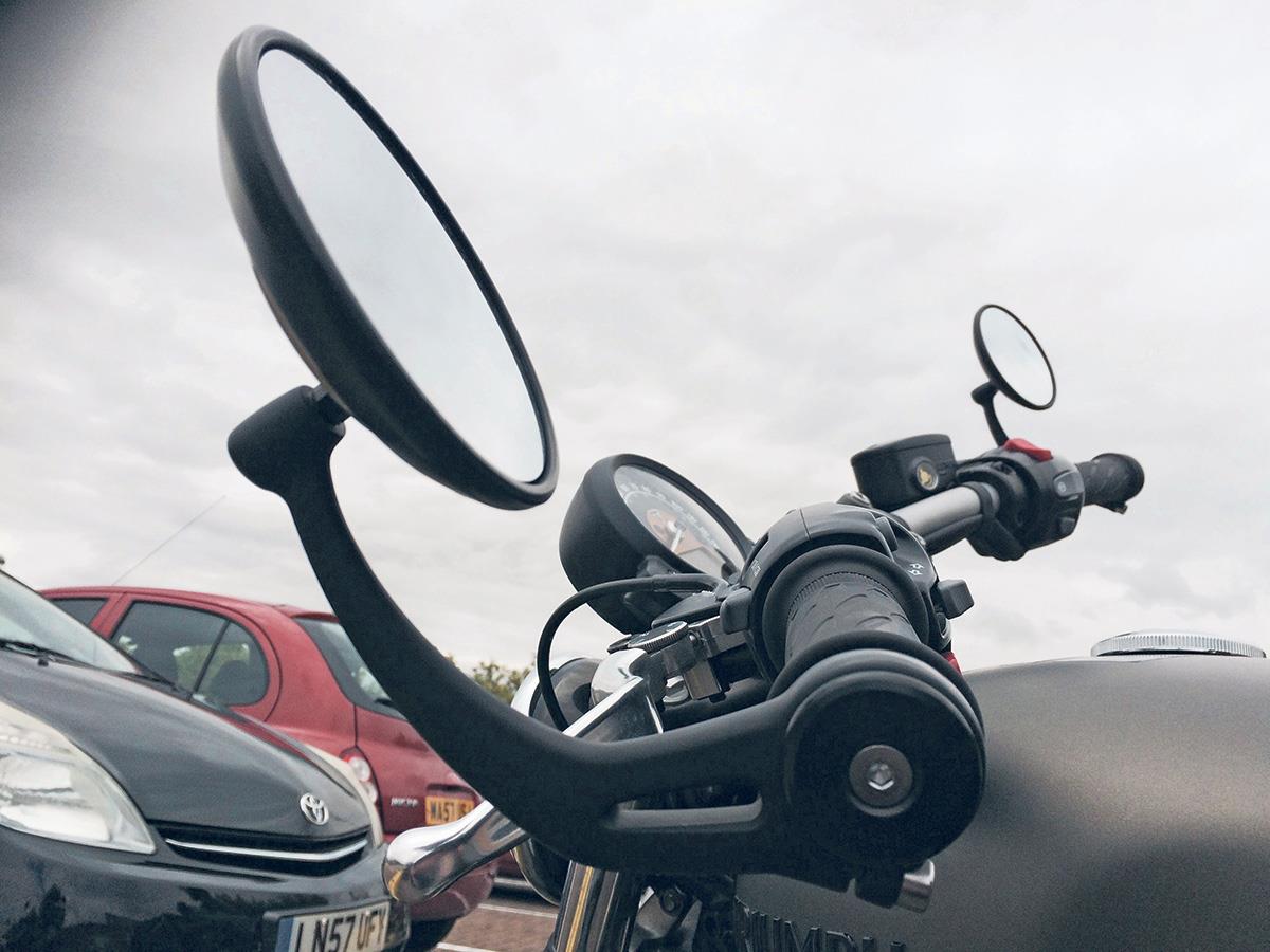 triumph bobber bar end mirrors