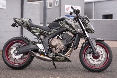 Glow-in-the-dark Honda CB650F wins custom comp