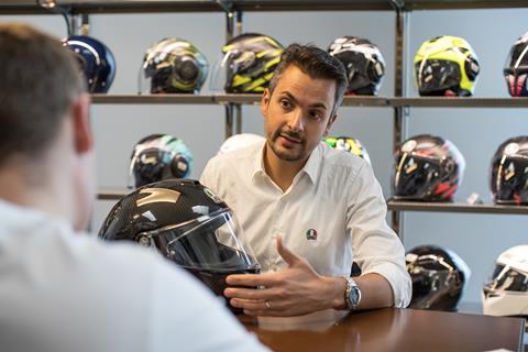 AGV unveil the fully-carbon flip front SportModular helmet
