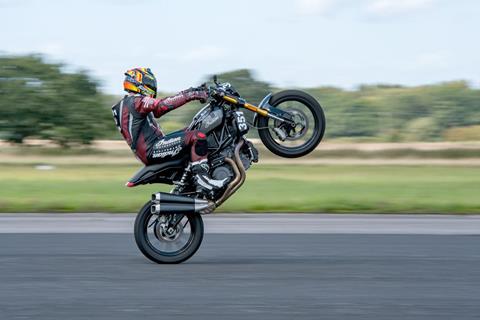 131mph wheelie on Indian FTR1200S