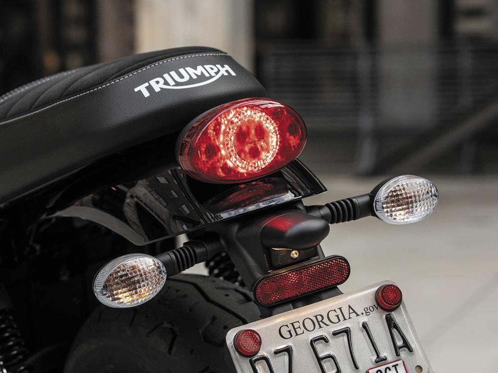 An LED tail light comes as standard