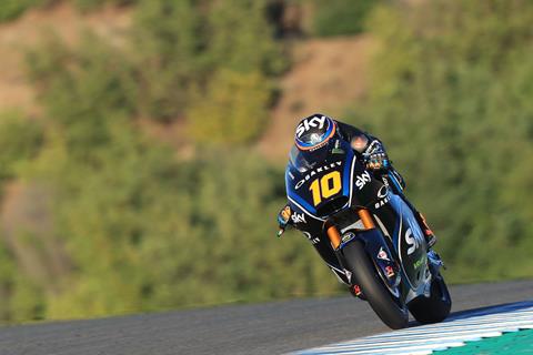 Moto2: Marini and Lowes leads the way on Triumph debut