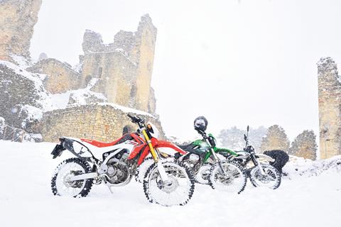 How to ride a motorbike in the snow