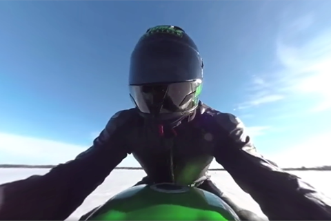 Video: Onboard with Zef Eisenberg at 176mph on ice