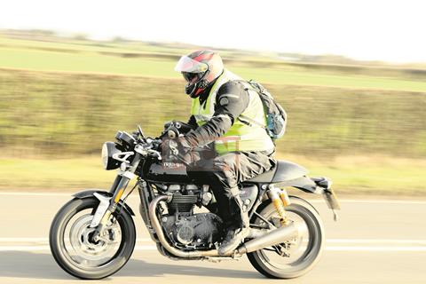 Triumph Thruxton R 'Black' spied