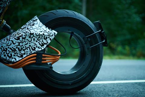 RMK E2 electric motorbike, including hubless rear wheel, will make series production