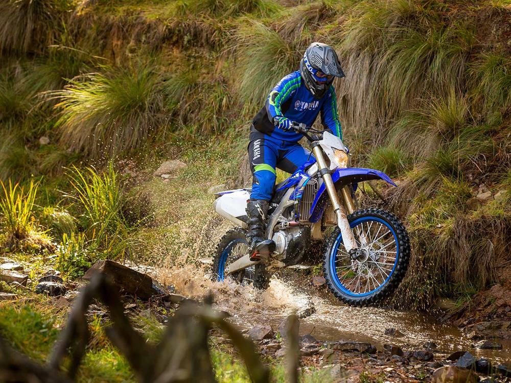 2020 Yamaha WR250F riding off-road