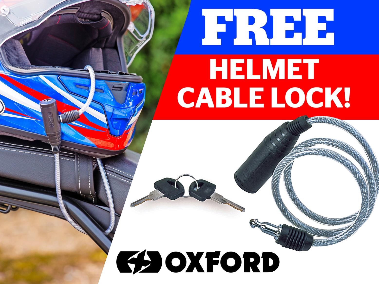 Get a free Oxford helmet cable lock worth £3.99 | MCN