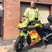 John Baxter alongside his Zero SR/S electric motorbike