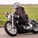 Leaning over on the Harley-Davidson Softail Standard