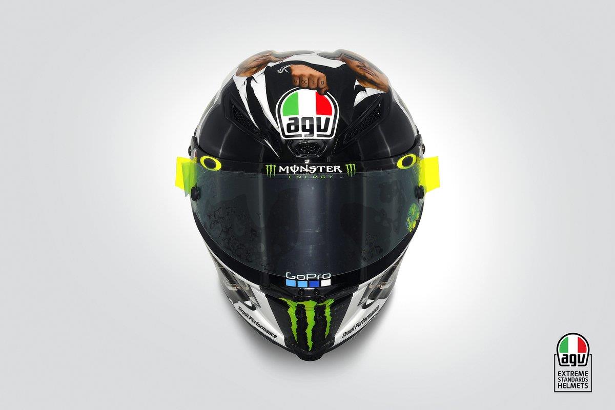 MotoGP Rossi unveils ‘Blues Brothers’ Misano helmet