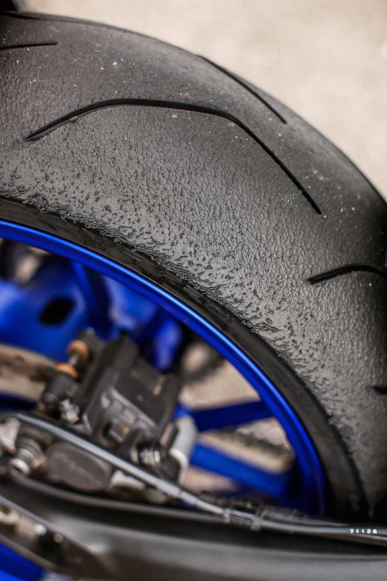 Dunlop's SportSmart TT worked well on road and track Dunlop's SportSmart TT worked well on road and track