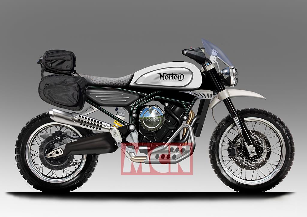 Norton 650 Scrambler with luggage Norton 650 Scrambler with luggage