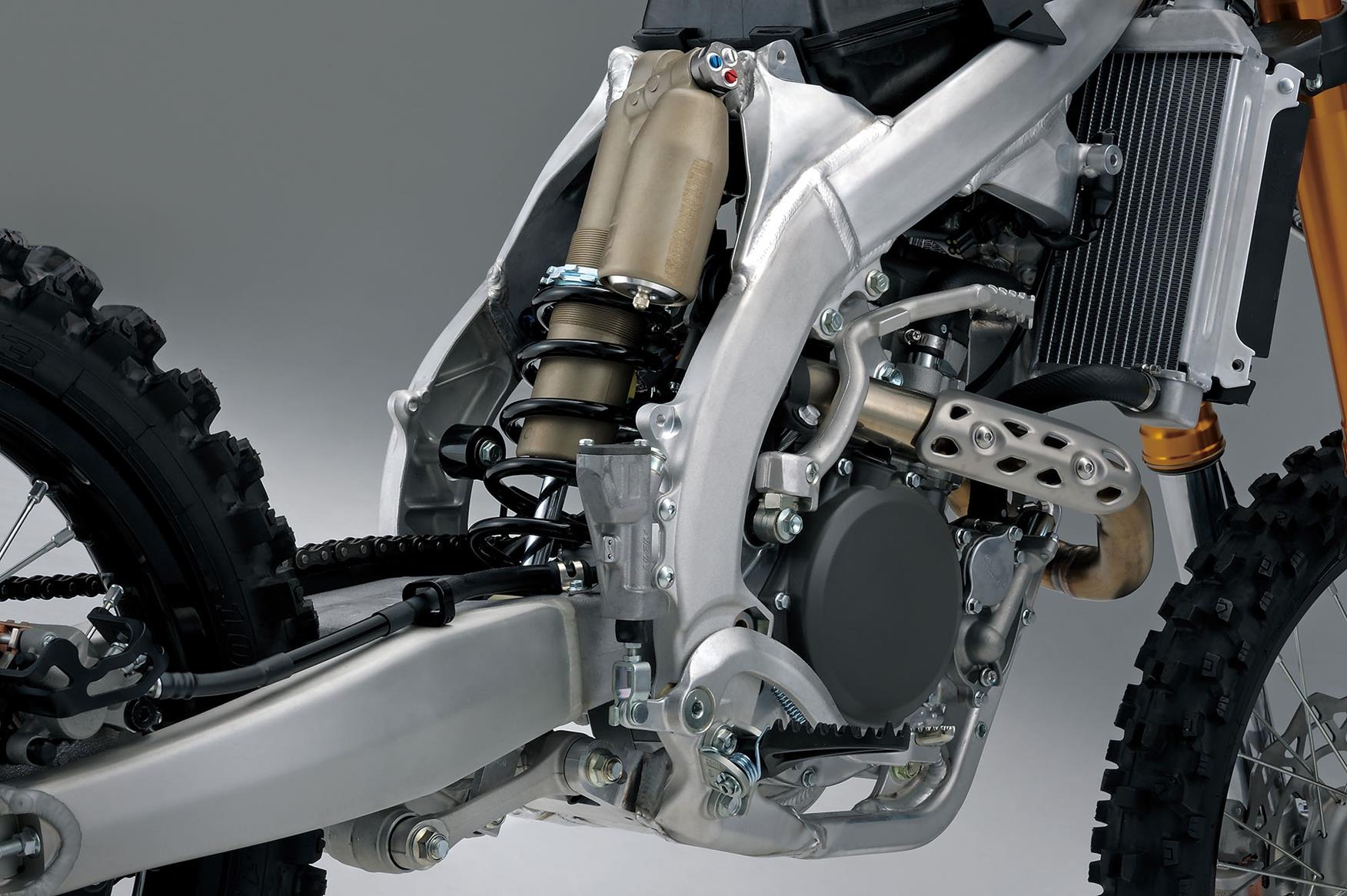New KYB rear shock with MotoGP-derived spring New KYB rear shock with MotoGP-derived spring