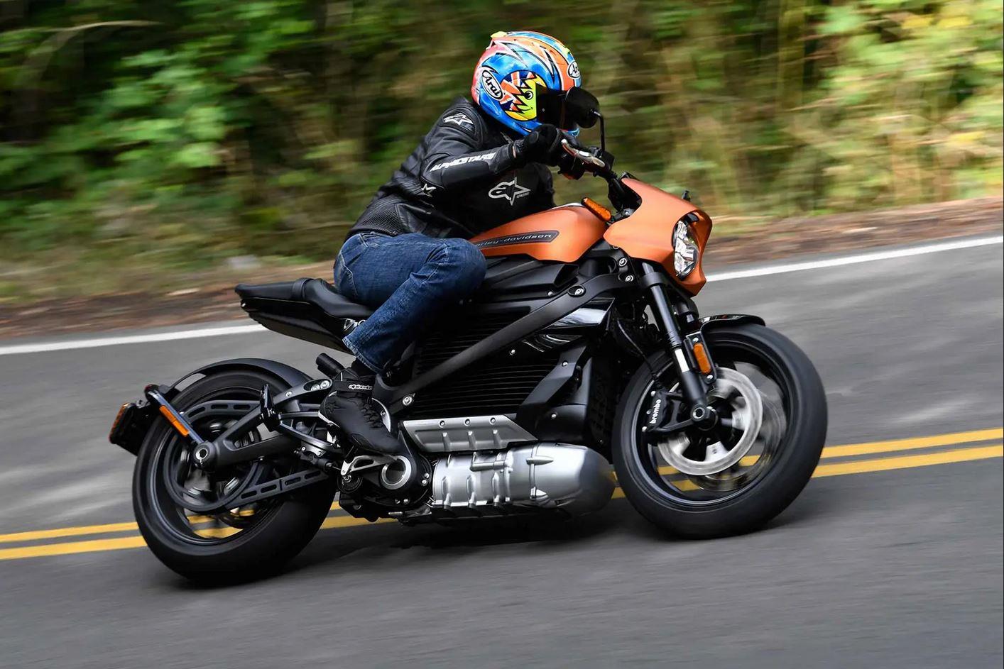 Michael Neeves riding the Harley-Davidson Livewire Michael Neeves riding the Harley-Davidson Livewire