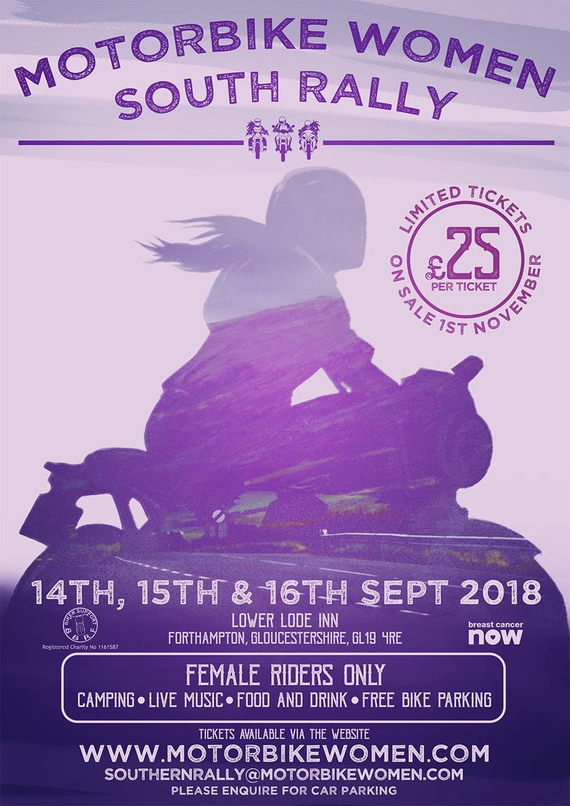 The first Motorbike Women South Rally will take place in September 2018 The first Motorbike Women South Rally will take place in September 2018