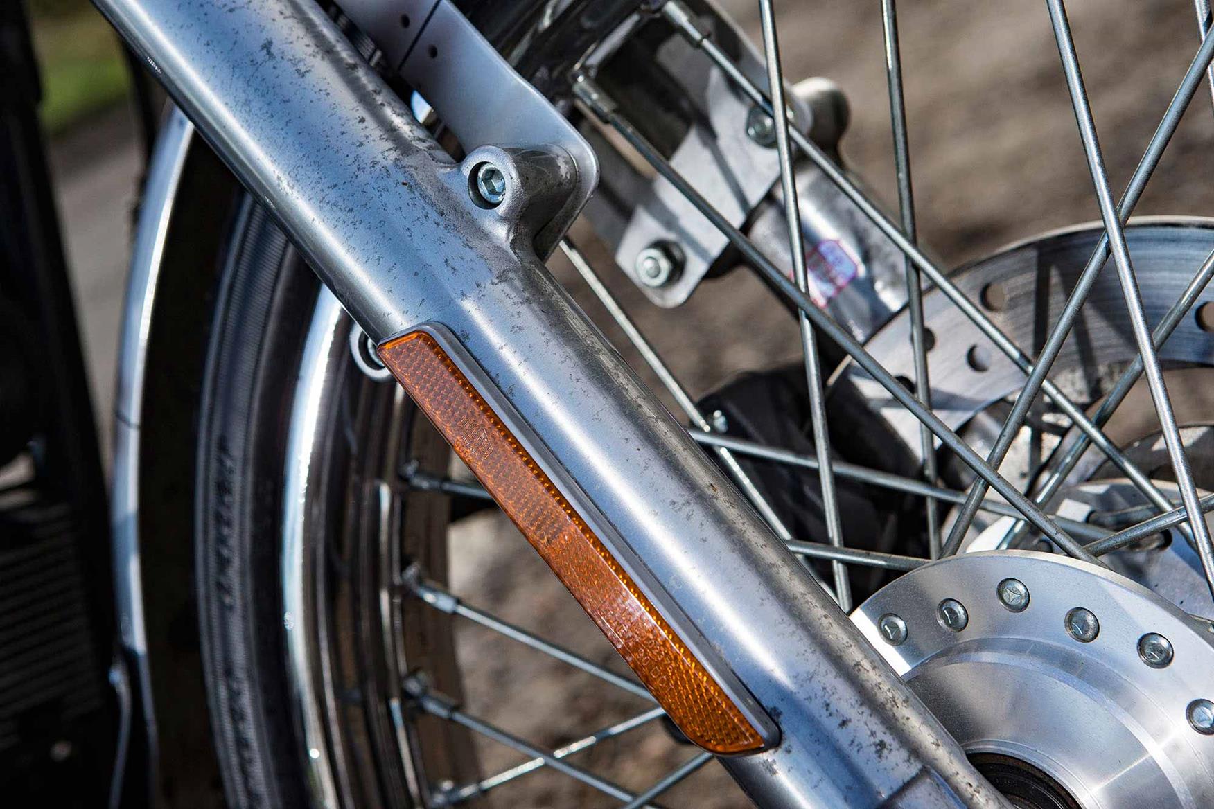 Look out for signs of corrosion in places like the forks Look out for signs of corrosion in places like the forks