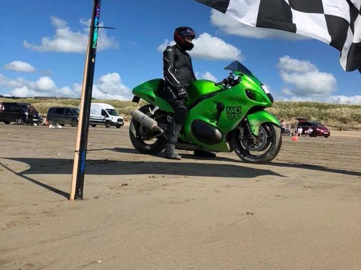Zef Eisenberg on the start line at Pendine Zef Eisenberg on the start line at Pendine