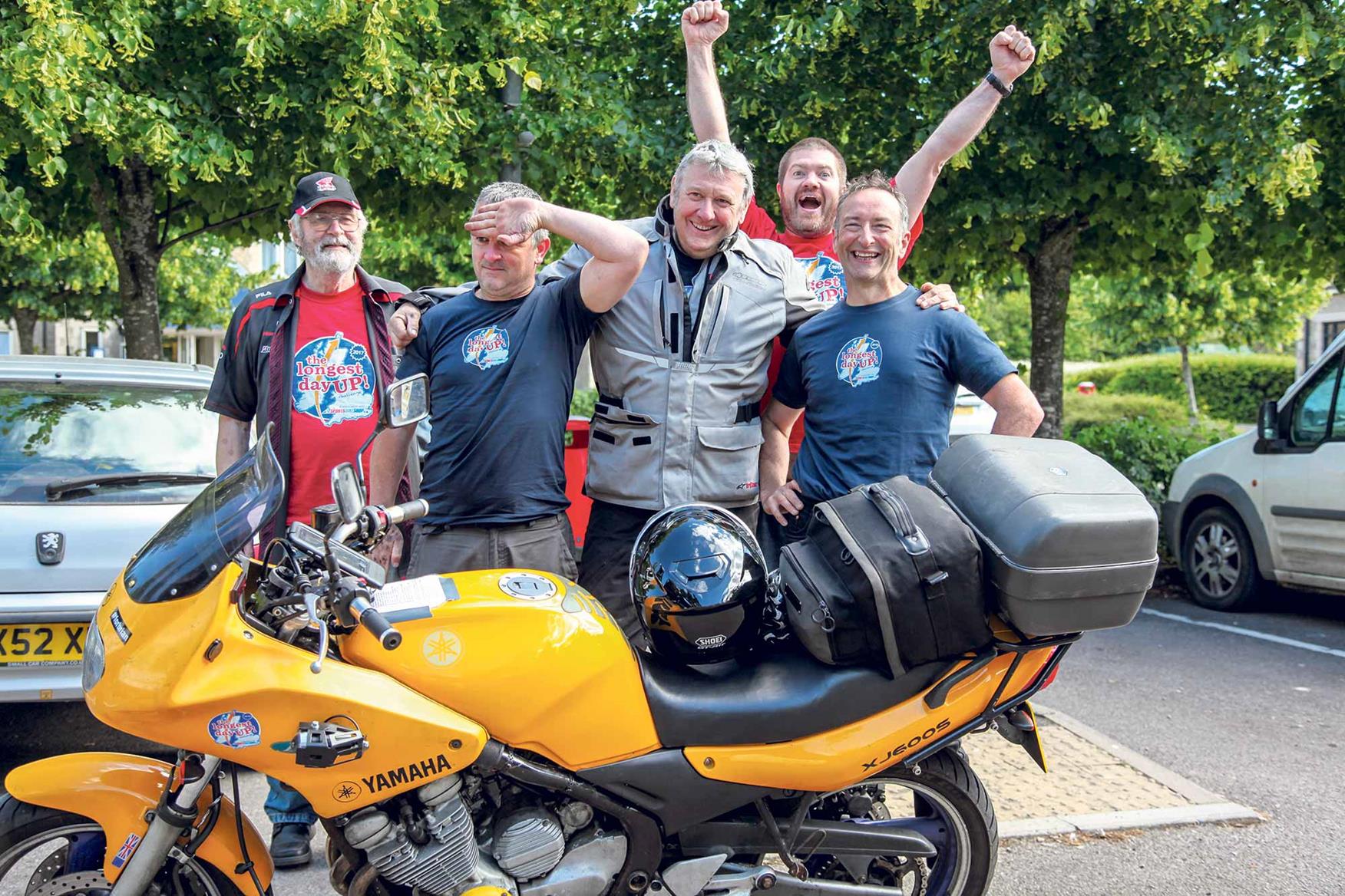 RIders are in high spirits despite the long journey RIders are in high spirits despite the long journey