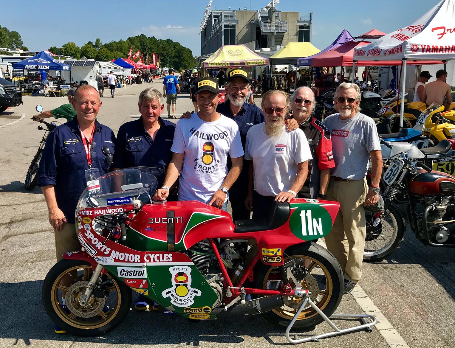 The race team with Paul Taylor centre The race team with Paul Taylor centre