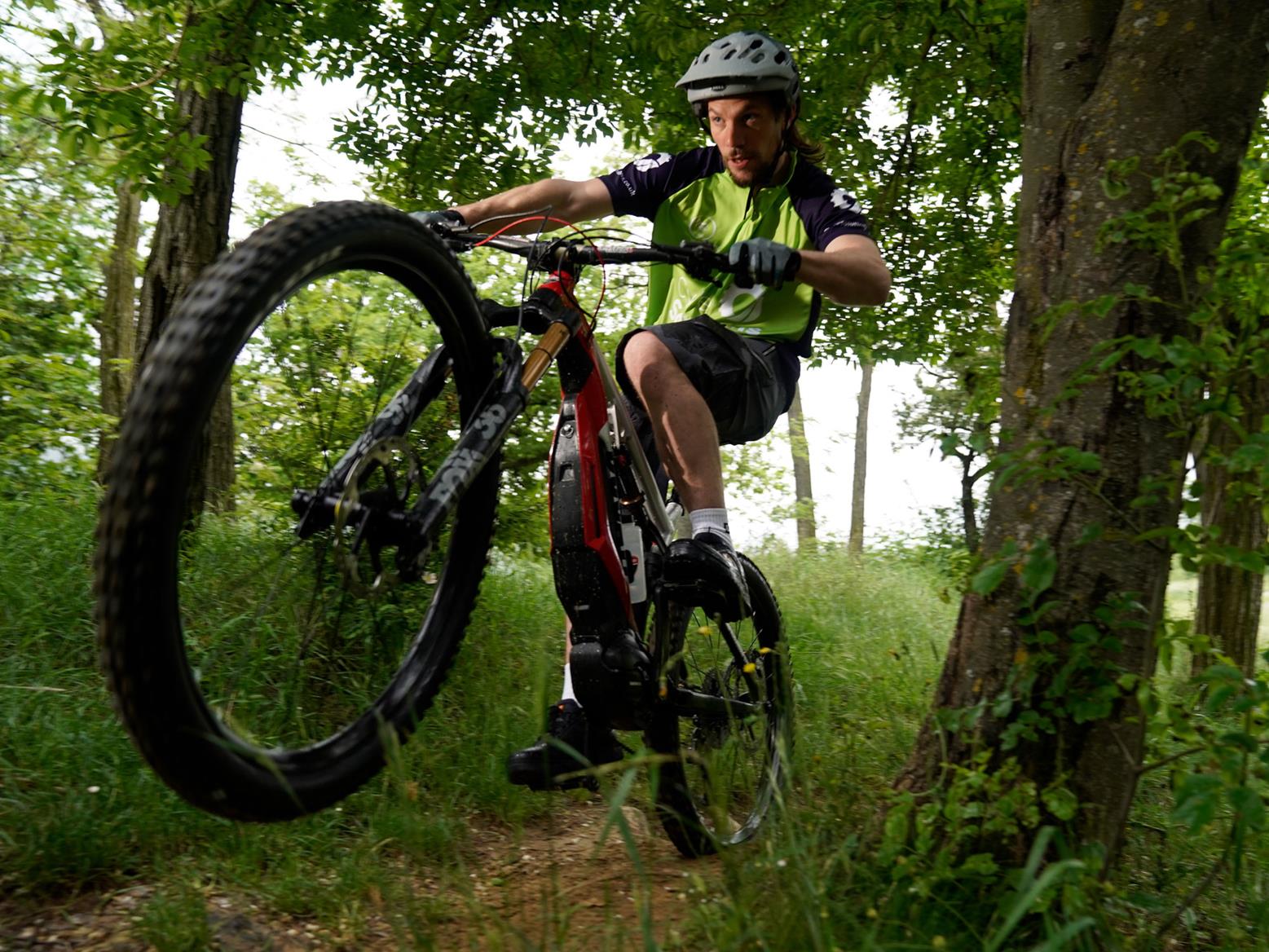 Ducati MIG-RR e-MTB ridden off road, image credit: Milagro Ducati MIG-RR e-MTB ridden off road, image credit: Milagro