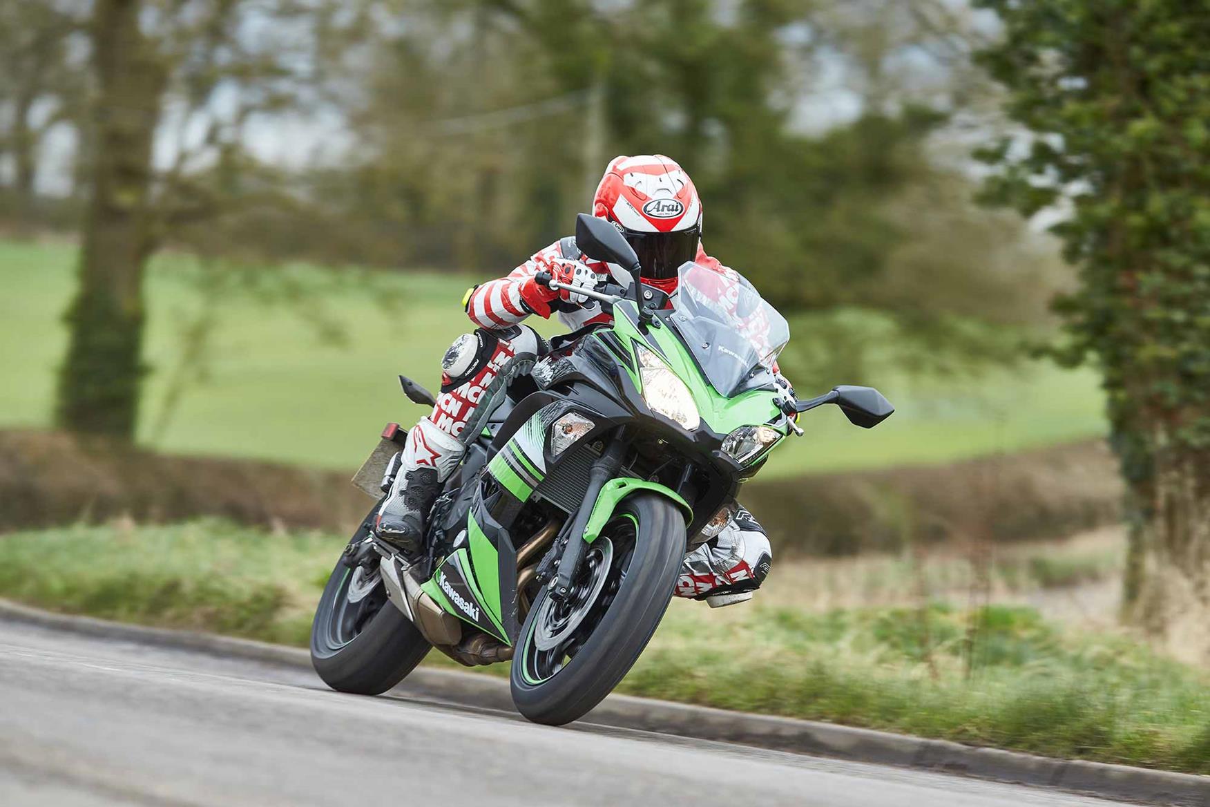 The Kawasaki Ninja 650 ridden by MCN's Bruce Dunn The Kawasaki Ninja 650 ridden by MCN's Bruce Dunn