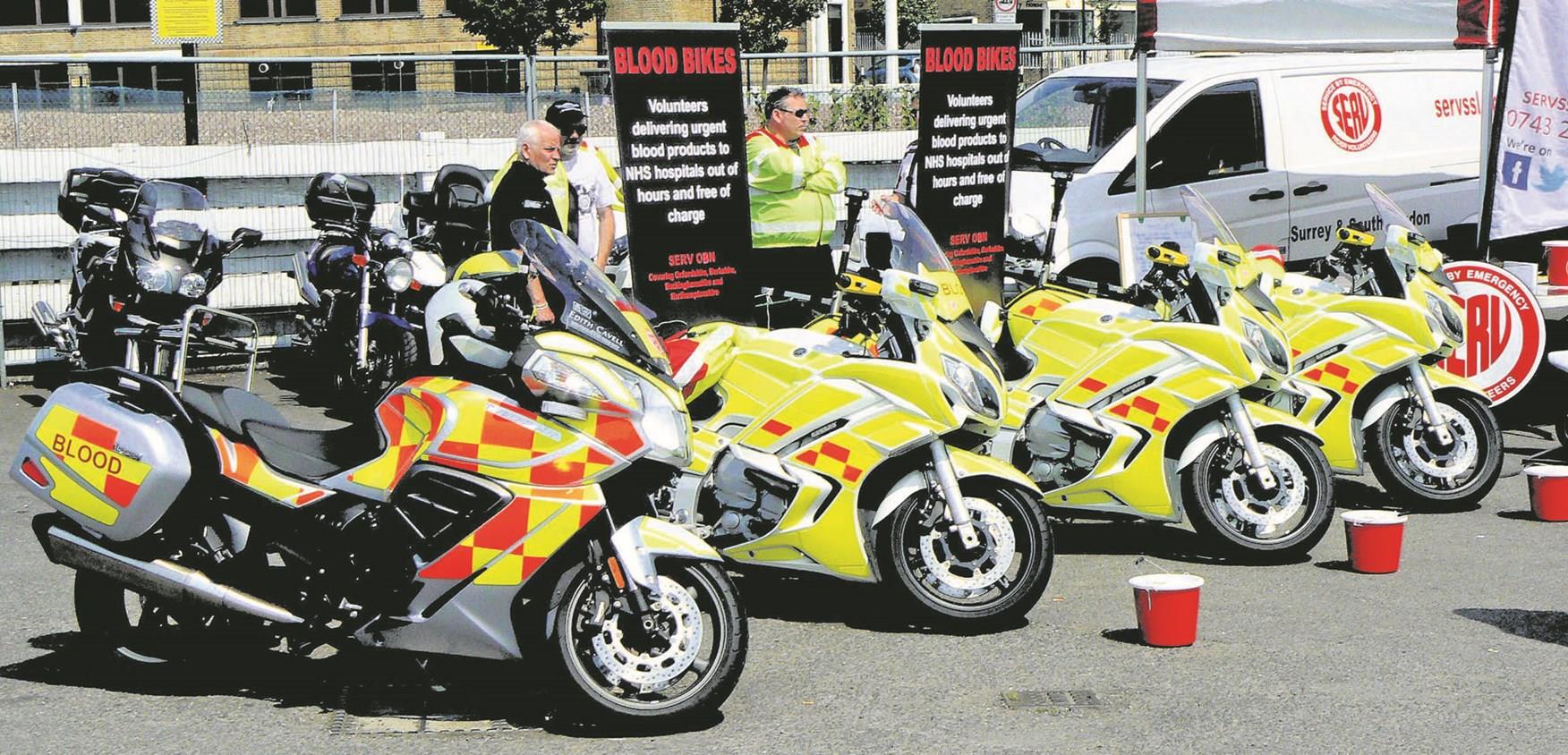 A collection of Blood Bikers A collection of Blood Bikers