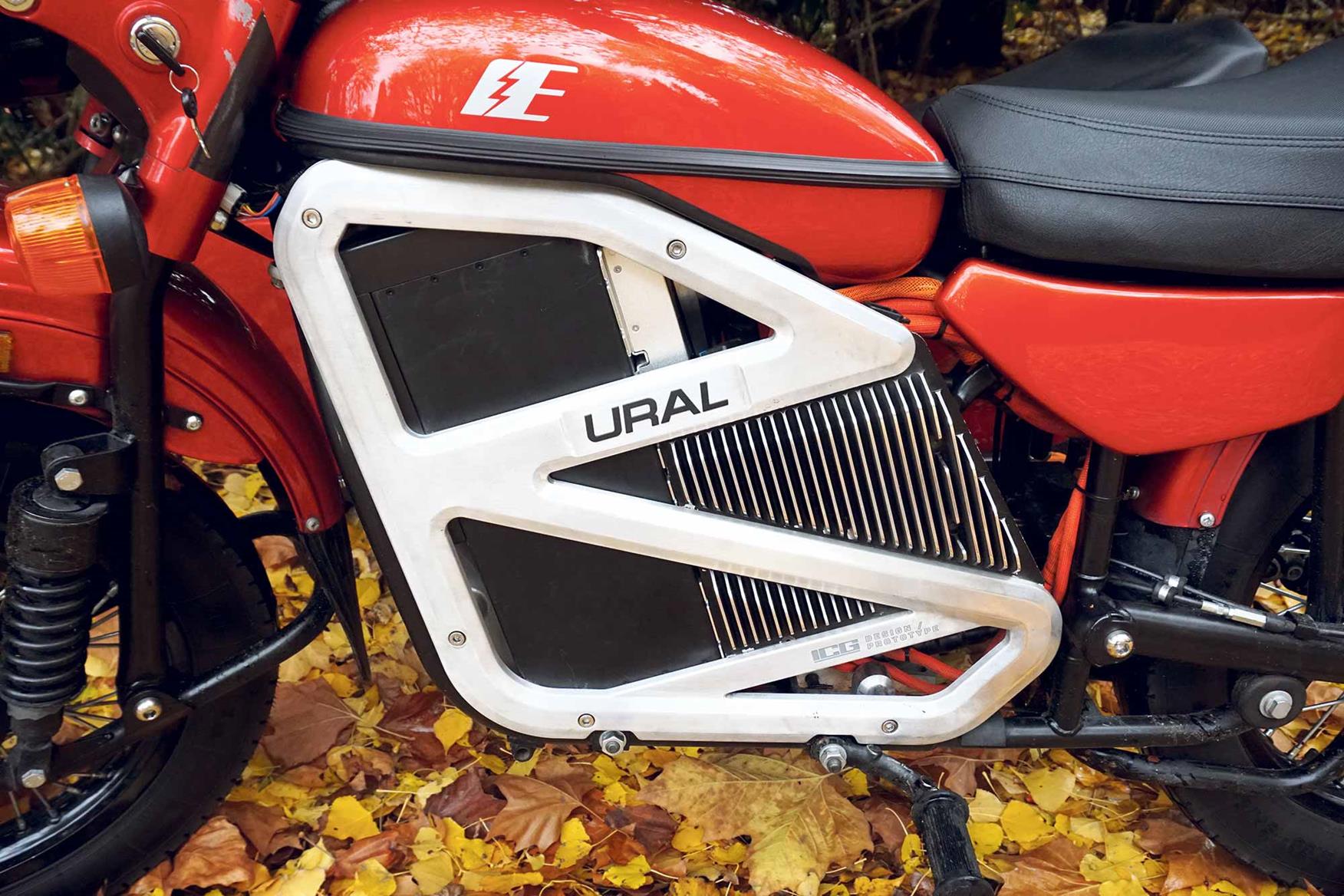 Powering the Ural is the electric motor from a Zero S Powering the Ural is the electric motor from a Zero S