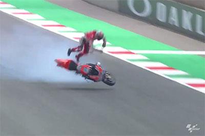 Michele Pirro survives 200mph horror crash Michele Pirro survives 200mph horror crash