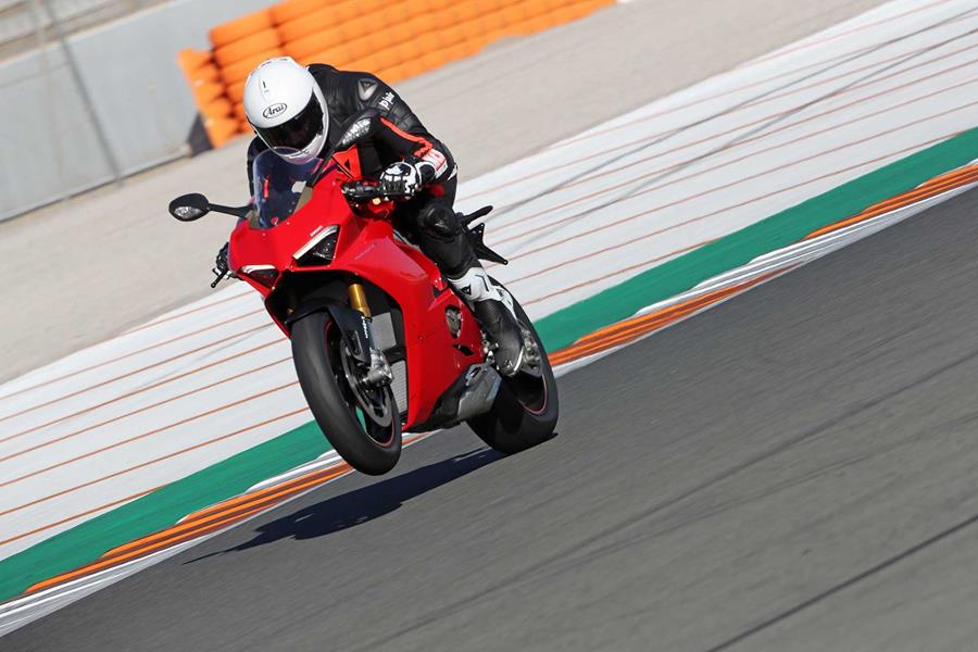 Former Senior Editor Matt Wildee power wheelies the Panigale V4S