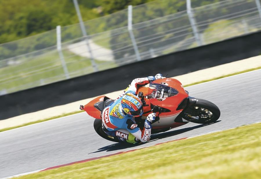 The 1199 Panigale Superleggera being tested