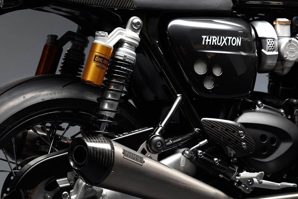 Triumph Thruxton TFC piggy back rear shocks Triumph Thruxton TFC piggy back rear shocks