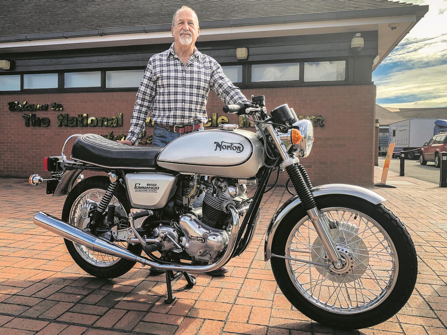 Dave Street won a Norton Commando in the winter raffle Dave Street won a Norton Commando in the winter raffle
