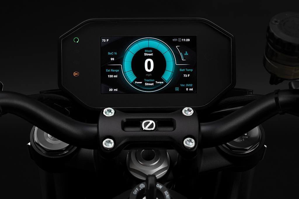 As you may expect, the Zero SR/F features the latest electronic kit As you may expect, the Zero SR/F features the latest electronic kit