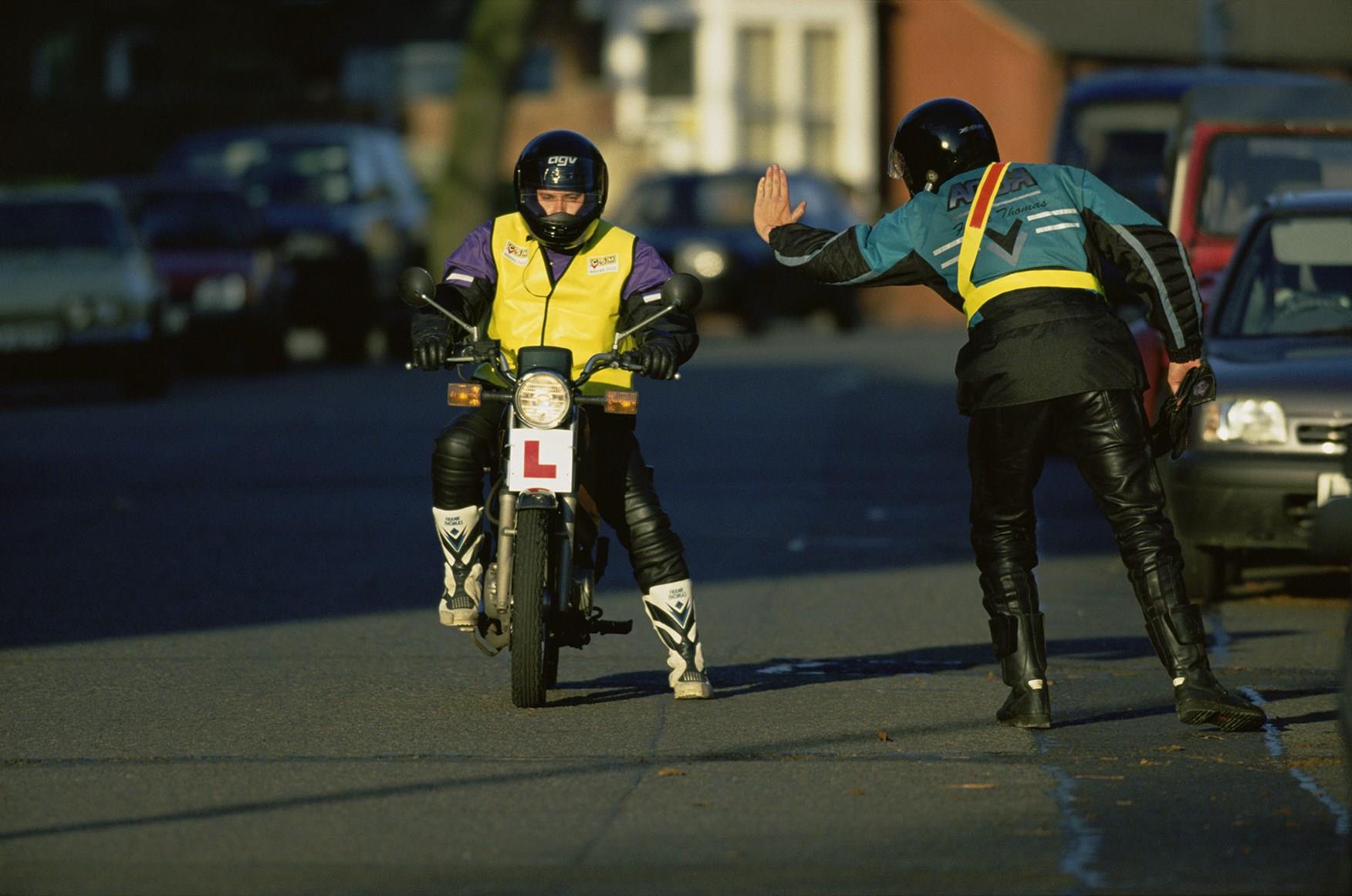 An emergency stop is a vital part of learning to ride a motorcycle An emergency stop is a vital part of learning to ride a motorcycle