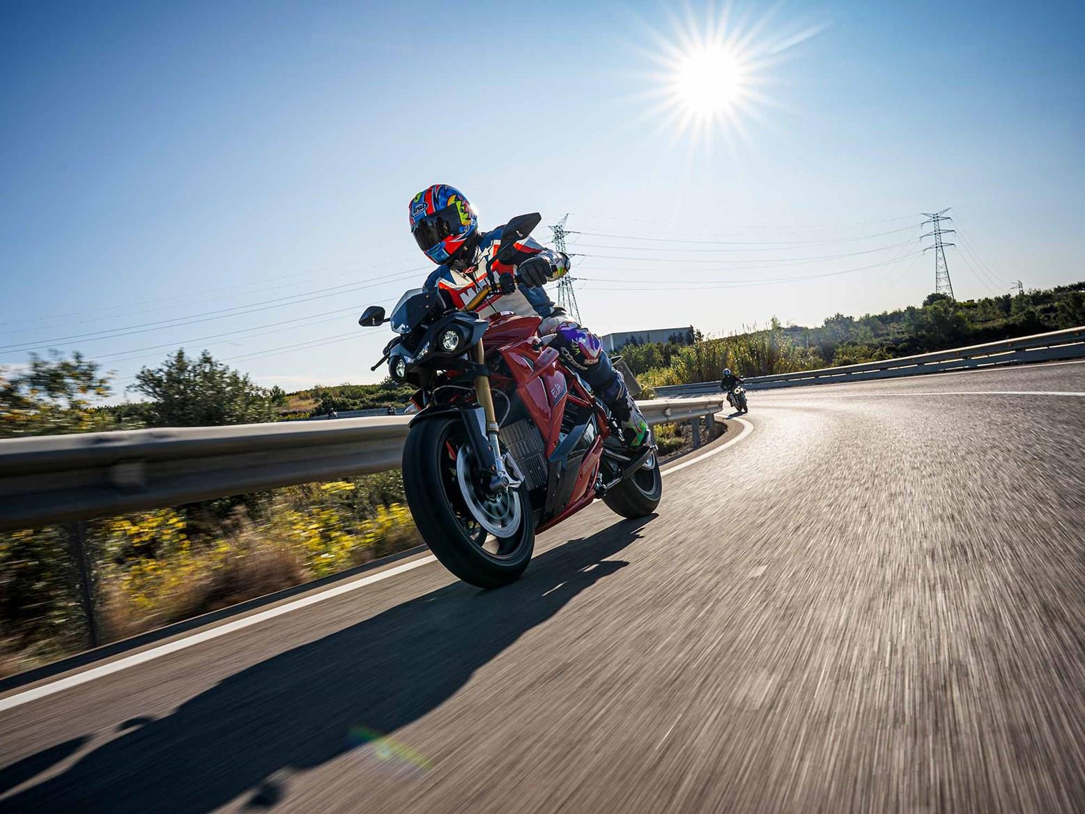 Energica Eva Ribelle riding shot Energica Eva Ribelle riding shot
