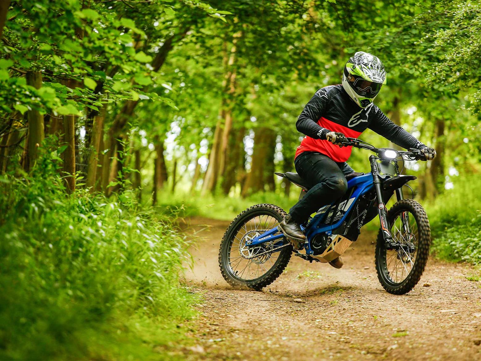 Sur-ron LBX performs a skid off-road Sur-ron LBX performs a skid off-road