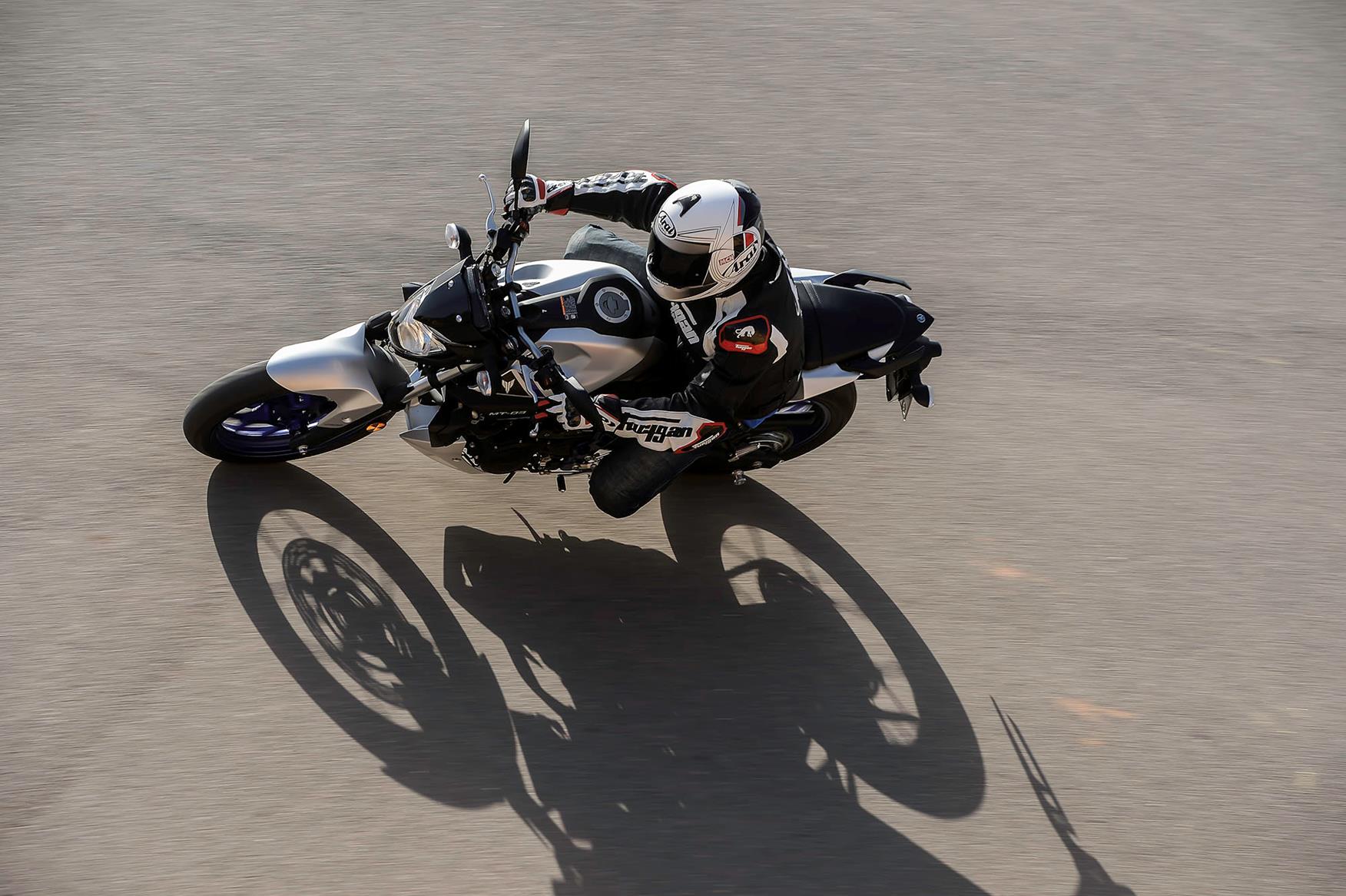 Yamaha MT-03 from above Yamaha MT-03 from above