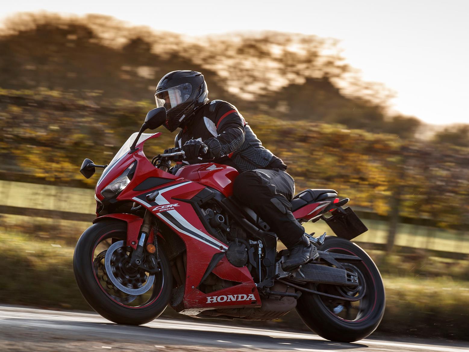Honda CBR650R road left side Honda CBR650R road left side