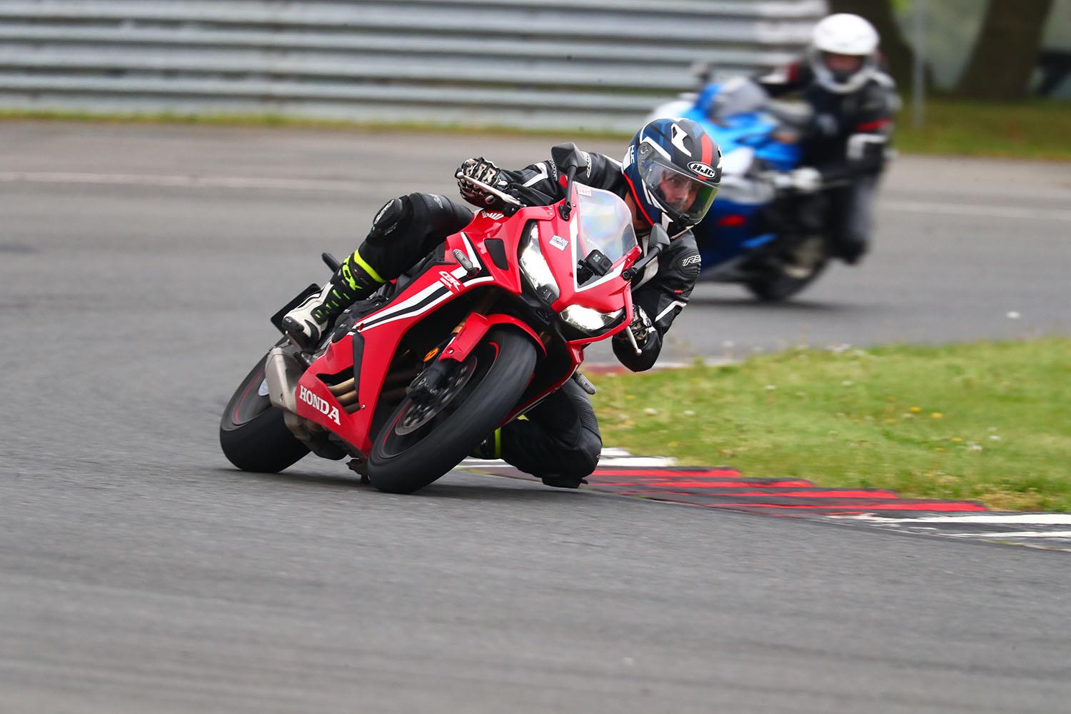 Honda CBR650R on track Honda CBR650R on track