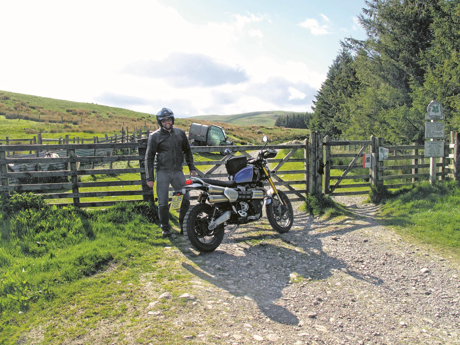 Heading for the green lanes on the Triumph Scrambler 1200 XE Heading for the green lanes on the Triumph Scrambler 1200 XE