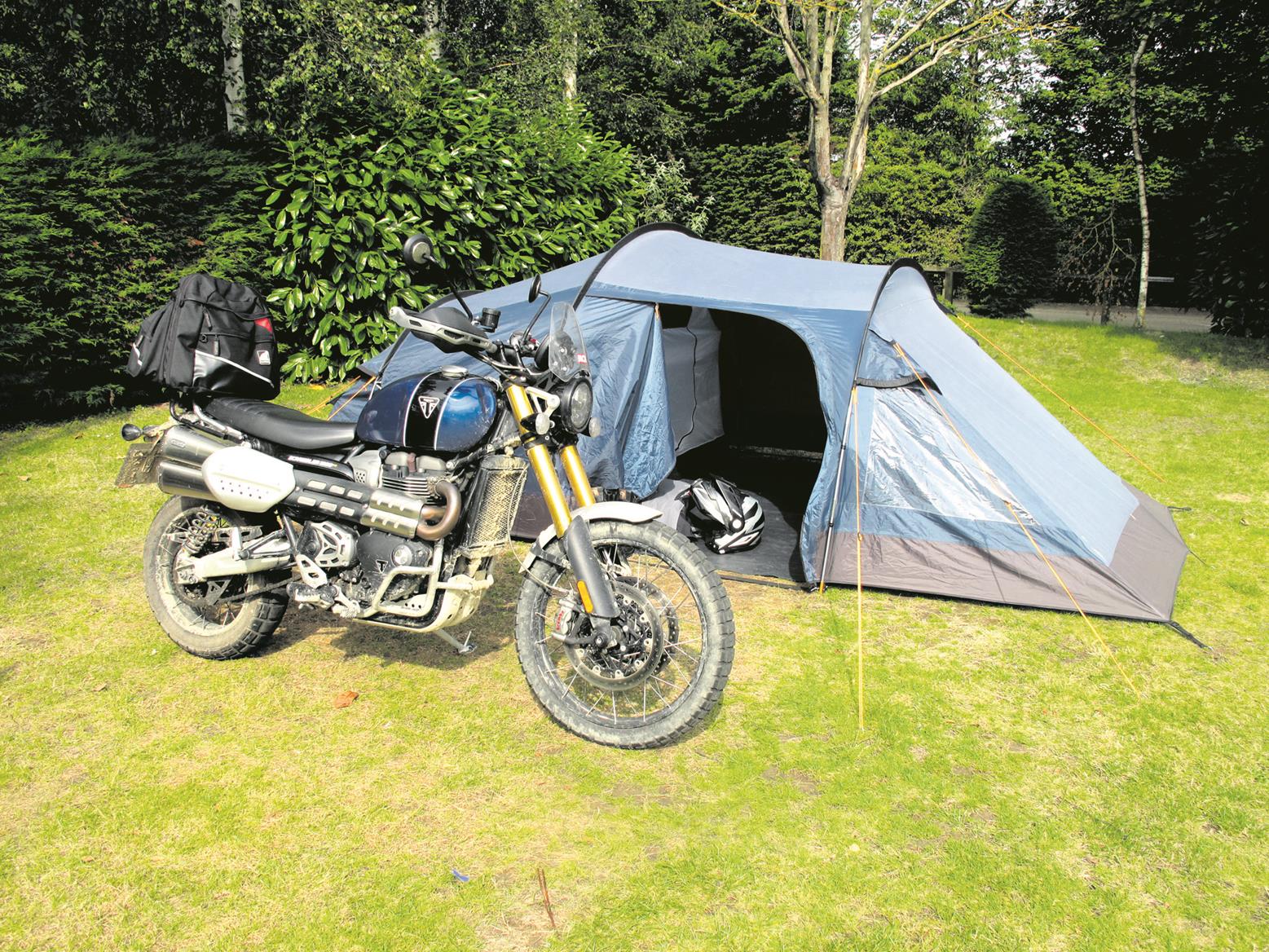Camping on the Triumph Scrambler 1200 XE Camping on the Triumph Scrambler 1200 XE